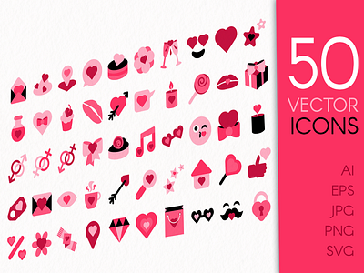 Love Dating Icon Set