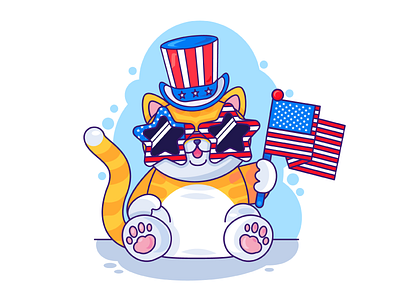 American Cat Illustration