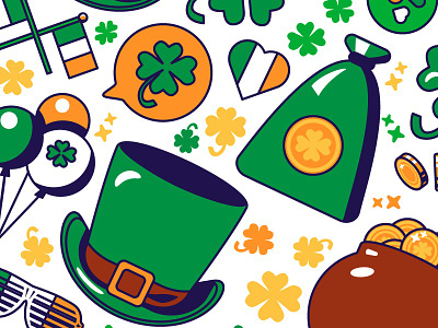 St. Patrick Seamless Pattern celtic day design flag holiday irish patrick pattern print saint seamless st