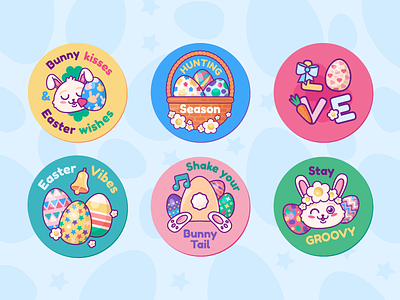 Easter Quotes Stickers animal bunny cute ear easter egg gift greeting happy hare hunt rabbit