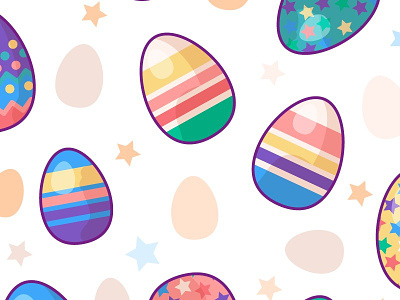 Easter Eggs Seamless Pattern april chick cute easter egg festive gift greeting happy hen hunt spring