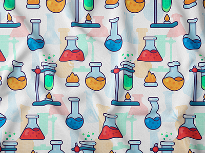 Chemical Science Laboratory Seamless Pattern