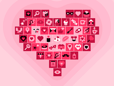 Heart Love Dating art collage combination heart love mosaic photo pink romantic shape stacked valentine