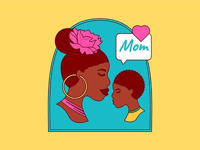 African Mom And Child africa african afro american child dark ethnicity head love mom skin son