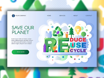 Recycle Waste Banner by barsrsind on Dribbble