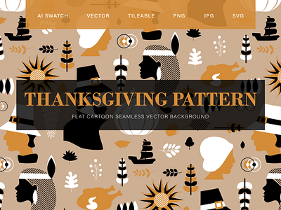 Thanksgiving Day People Pattern branch collage color day golden happy thanksgiving holiday mysterious natural nature style warm