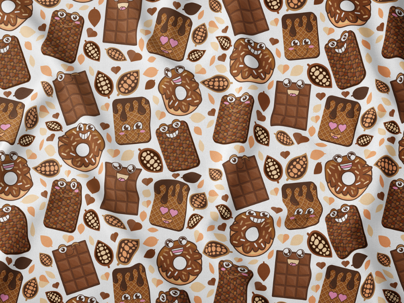 Chocolate Smile Seamless Pattern by barsrsind on Dribbble