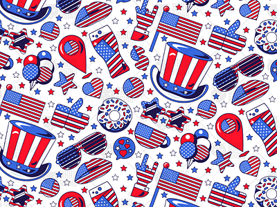 American Seamless Pattern