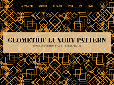 Geometric Luxury Seamless Pattern geometric gold golden line luxury mosaic pattern seamless square textile texture vintage