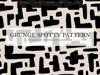 Grunge Spotty Labyrinth Seamless Pattern blotch gouache grayscale grimy grunge labyrinth maze pattern seamless spotty streak variety
