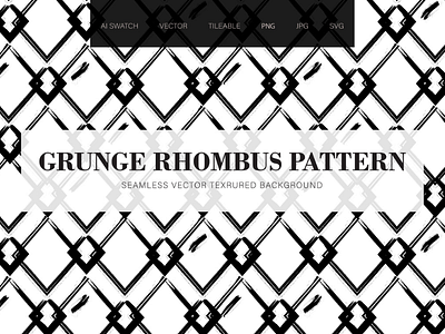 Grunge Rhombus Seamless Pattern