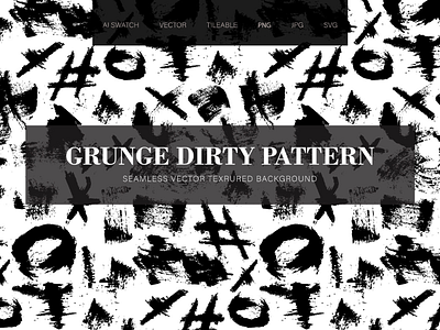 Grunge Dirty Seamless Pattern asterisk cross dirty grunge hand hash minus pattern seamless symbol traced zero