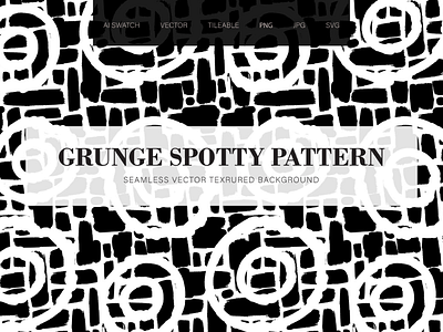 Grunge Crazy Spotty Seamless Pattern art crazy doodle grunge handdrawn ornament packaging pattern print seamless spiral spotty