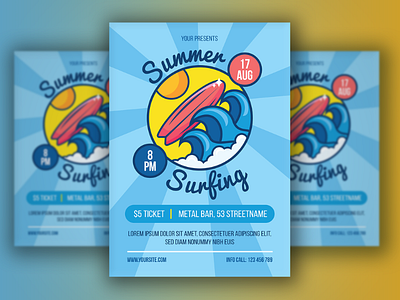 Summer Surfing Poster