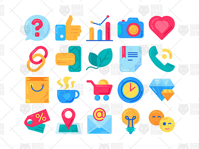 Online Business Icons Set analysis break business cart chain collection everyday like management package set tasks