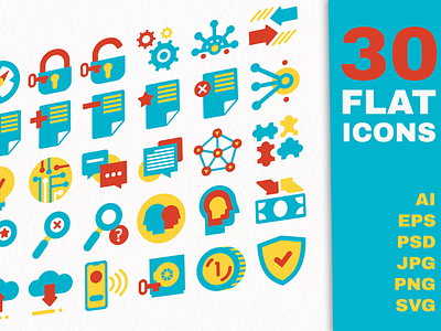 Business Technology Flat Icons archive brainstorming business collection flat hierarchy icon level management office puzzle shield