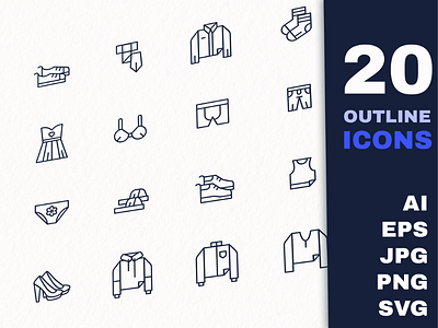 Outline Clothes Icons