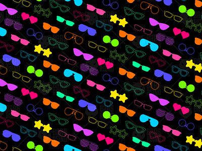 Neon Eyeglasses Pattern