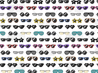 Cartoon Eyewear Seamless Pattern accessory design eyeglasses fashion glass lens pattern print seamless specs spectacles sunglasses