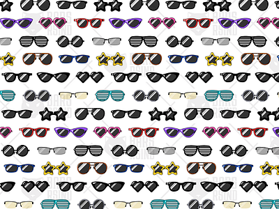 Cartoon Eyewear Seamless Pattern