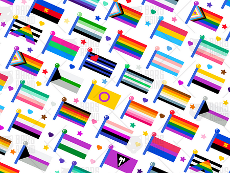 Pride Flags Seamless Pattern By Barsrsind On Dribbble
