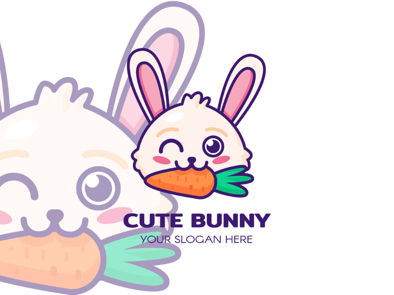 Rabbit Holding Carrot Logo by barsrsind on Dribbble