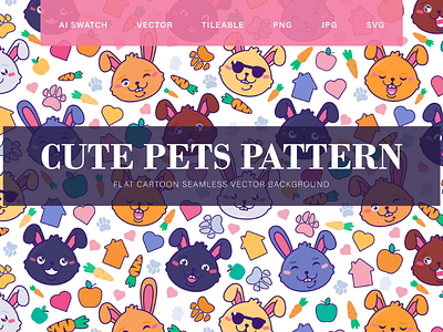 Cute Rabbit Seamless Pattern