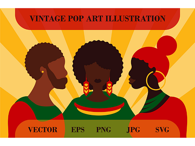 Vector Cartoon Black History Month Illustration