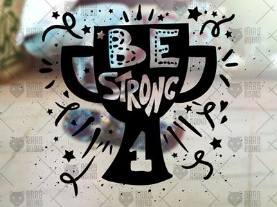 Be Strong Overlay achievement fitness goal motivation power sport success training typography win work workout