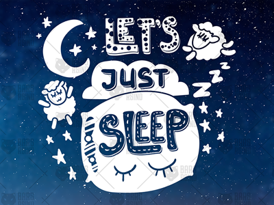 Nice Night Overlay - Lets Just Sleep dream lettering moon motivation night optimism pillow positive sheep sleep sleeping typography