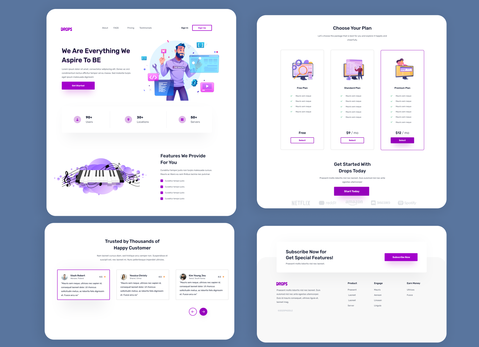 Drops Landing Page By Success Hycenth On Dribbble