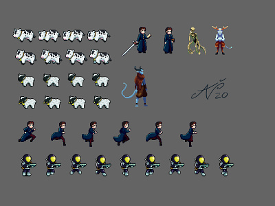 Pixel Characters and Spritesheets