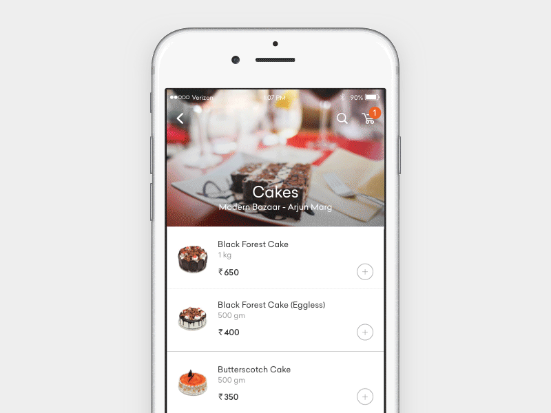 Personalized messages for cake ordering animation clean delivery food gif gift grofers message minimal mobile ui ux
