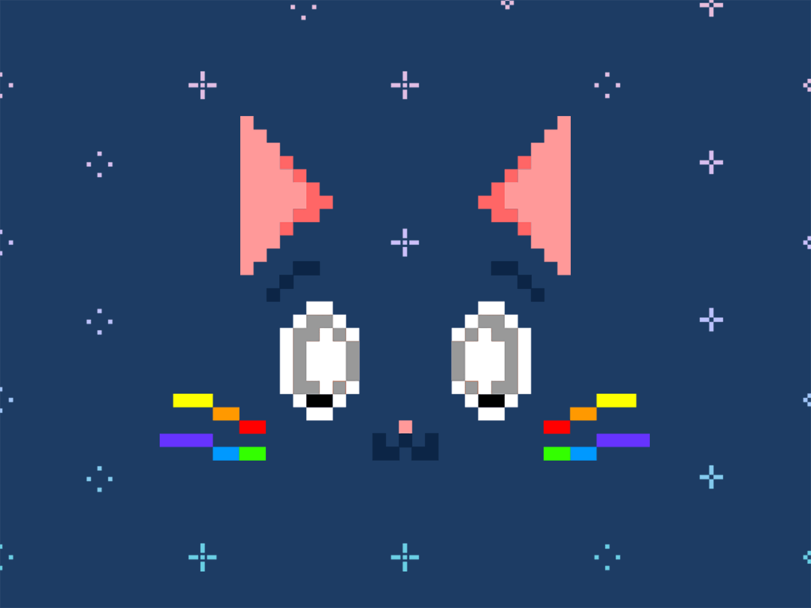 Happy Whiskers #04 cats nyan nyan cat pixel pixel art pixelart pixels