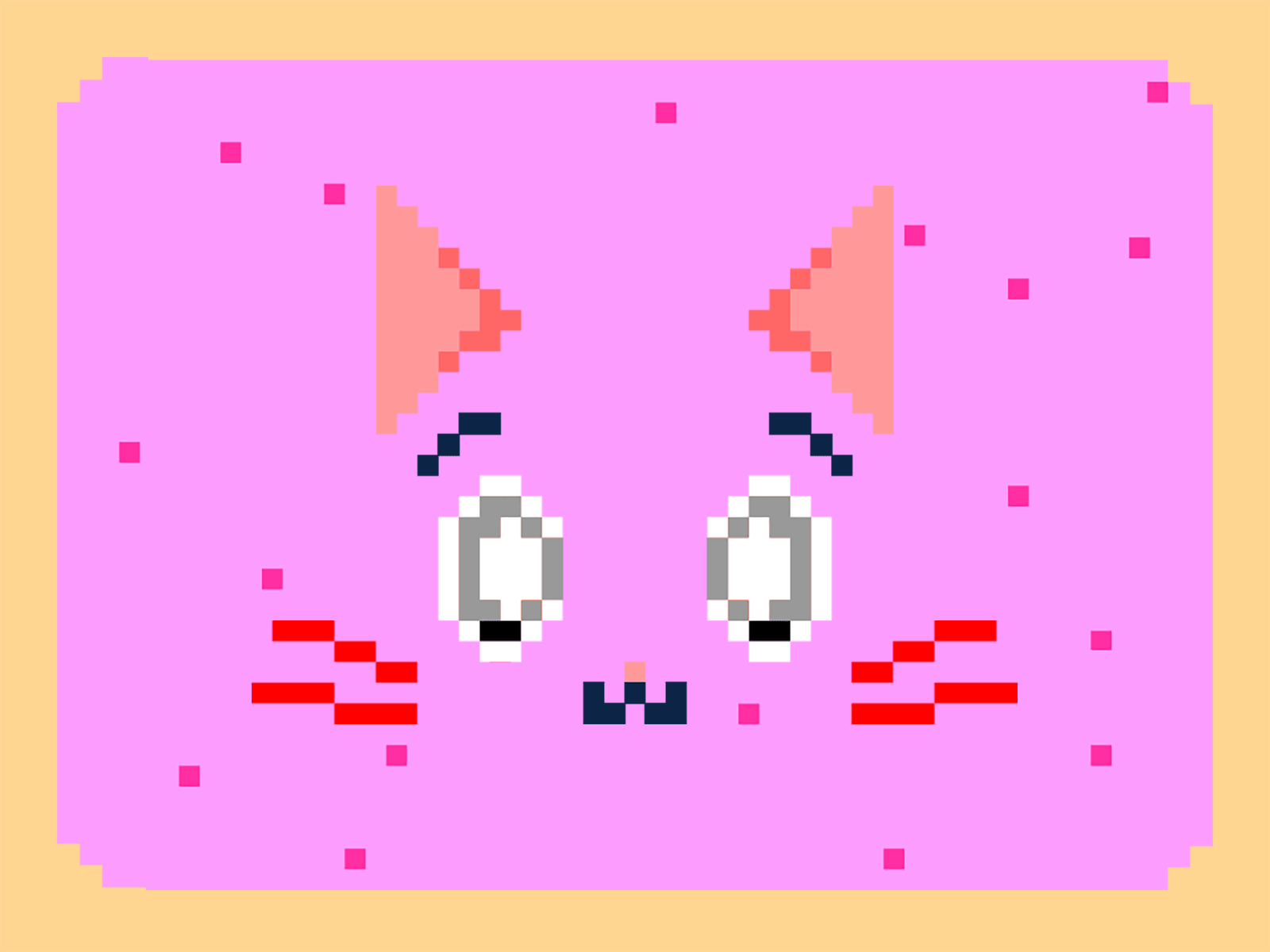 Happy Whiskers #05 cats nyan nyan cat pixel pixel art pixelart pixels