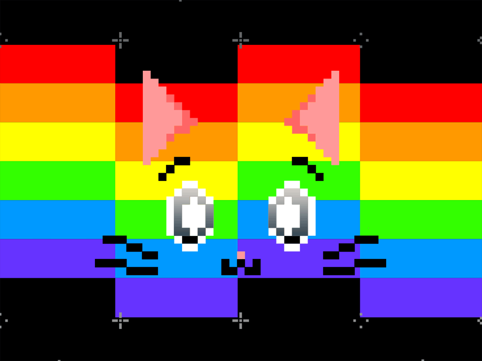 Happy Whiskers #06 cats colorful colours nyan nyan cat pixel pixel art pixelart pixels