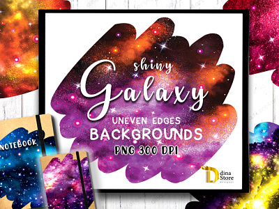 Sublimation Galaxy Uneven Edges Backgrounds