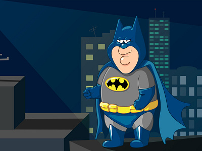 Fat Batman batman cartoon fat illustration mascotmarvel