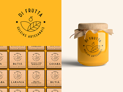 Di Frutta brand brand identity branding design fruit jam leaf logo logo design packaging