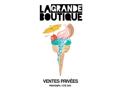 La Grande Boutique design ice cream illustration shop sketch summer typography web