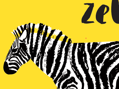 Z for Zebra print yellow zebra