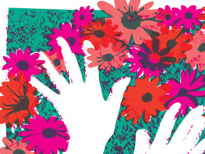 Flower Hands art digital flowers hand illustration