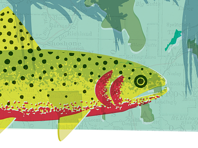 Cutthroat Trout cutthroat trout fish idaho idalove illustration trout vector