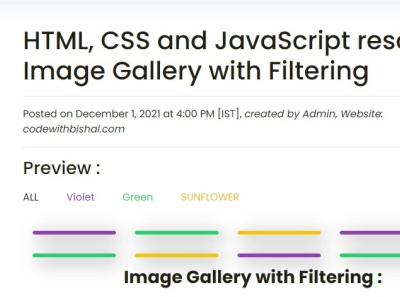 Image filtering using JavaScript