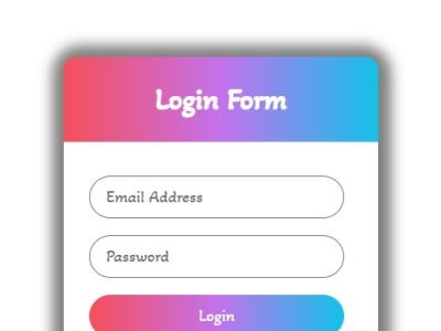 Responsive login form using HTML and CSS