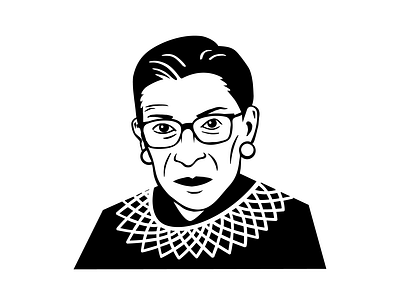 RBG Icon by Lorie Shaull famous face flat icon icon political icon vector icon