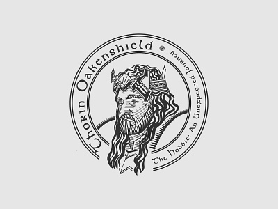 Thorin Oakenshield branding design fan art graphic design illustration logo the hobbit thorin oakenshield tolkien typography vector