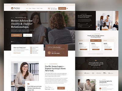 Psychare - WordPress Theme for Psychologists & Life Coaches clean consultant counselling landing page mental health minimal modern psychologist psychology therapist webflow wordpress