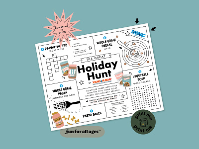 DMARC Holiday Hunt Campaign branding design food illustration illustration