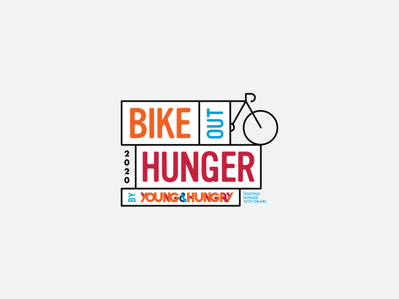 DMARC Bike Out Hunger branding design flat illustration logo minimal